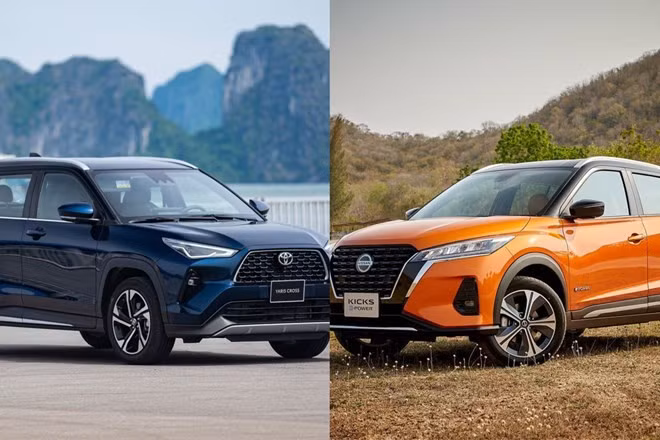 Toyota Yaris Cross và Nissan Kicks đều có lợi thế về khả năng tiết kiệm nhiên liệu. Ảnh: Lâm Anh