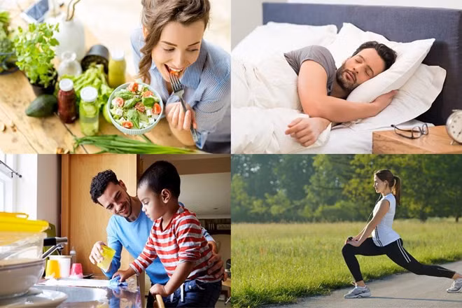Ngủ trưa sẽ giúp tái tạo năng lượng và kéo dài tuổi thọ. Đồ hoạ: Phương Anh