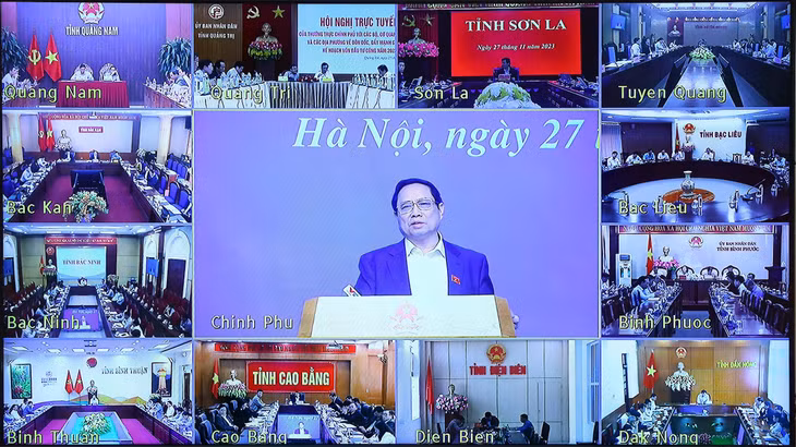 Hội nghị được tổ chức trực tuyến đến các địa phương. (Ảnh: Lâm Khánh/TTXVN)