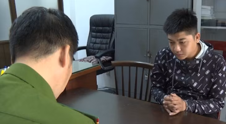 Đối tượng Nguyễn Thanh Cường khai nhận hành vi phạm tội.