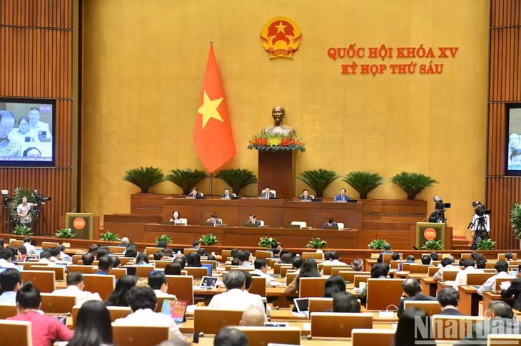 Quang cảnh phiên chất vấn của Quốc hội sáng 7/11. (Ảnh: ĐĂNG KHOA)