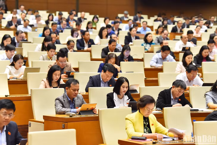 Các đại biểu dự phiên họp. (Ảnh: THỦY NGUYÊN)