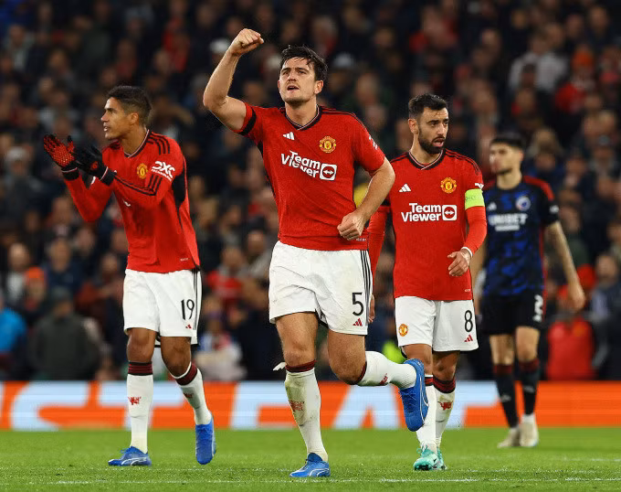 Harry Maguire ghi bàn duy nhất, giúp Man Utd hạ Copenhagen ở lượt đi. Ảnh: Reuters