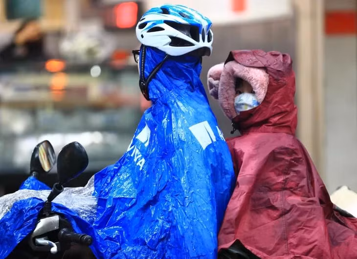 Khu vực Bắc Bộ sáng sớm và đêm trời rét. (Ảnh: Hoàng Hiếu/TTXVN)
