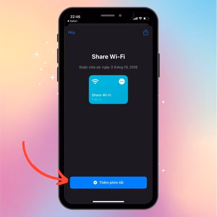 Thêm phím tắt.