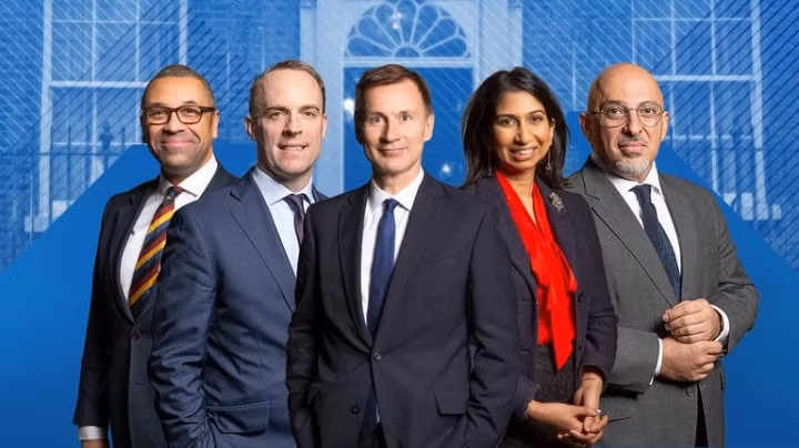 Tân thủ tướng Anh Rishi Sunak kiện toàn nội các ngay sau khi nhậm chức. (Ảnh: Sky News)