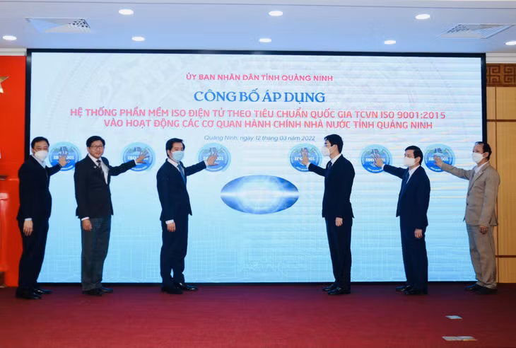 Quảng Ninh công bố vận hành hệ thống phần mềm ISO điện tử trong các cơ quan hành chính nhà nước. Ảnh: Hoàng Nga