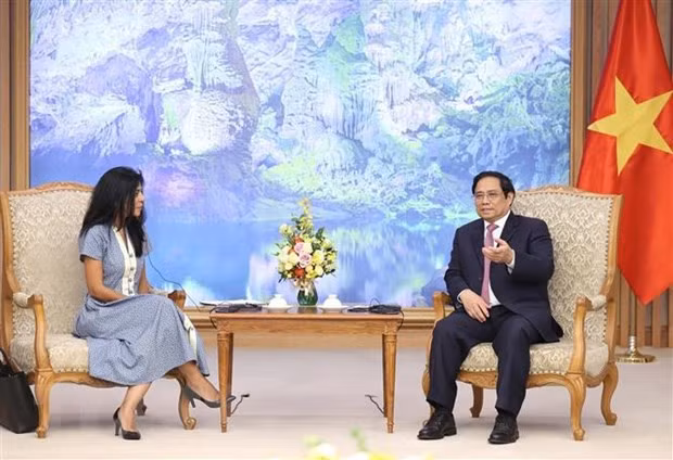 Thu tuong tiep Doan dai dien Quy Tien te quoc te lam viec tai Viet Nam hinh anh 2