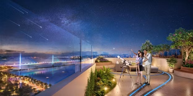 Khai thác lợi thế tầm nhìn, dự án mang đến nhiều trải nghiệm độc đáo, mới lạ giúp cư dân thư giãn cùng gia đình sau ngày dài làm việc.