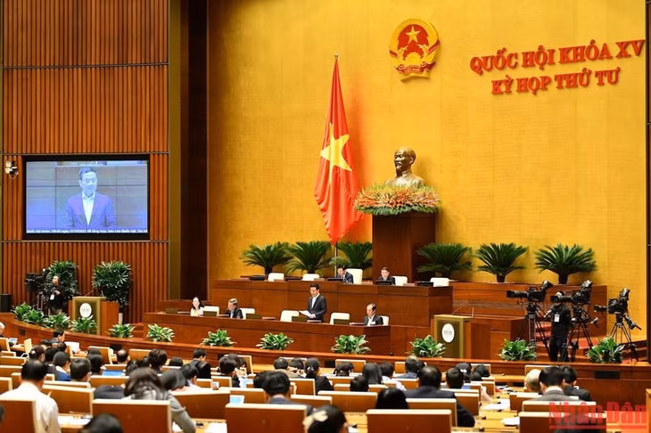 Quang cảnh phiên họp Quốc hội chiều 21/10. Ảnh: THỦY NGUYÊN