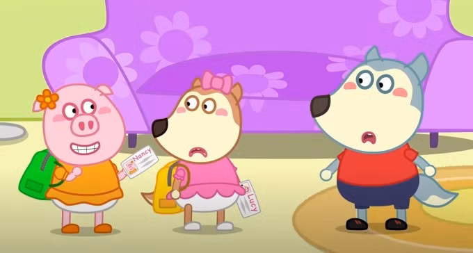 Hình ảnh trong phim hoạt hình Wolfoo.