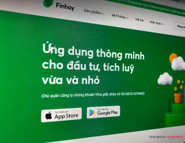 Một trong những app đầu tư chứng khoán chưa được cấp phép. (Ảnh: Duy Vũ)