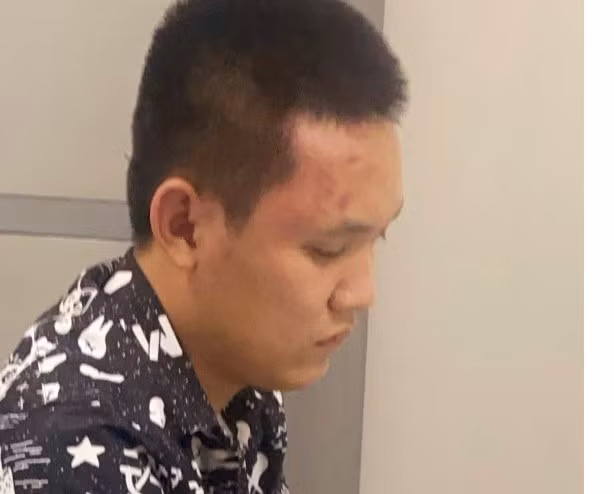 Đối tượng Hiếu tại cơ quan Công an.