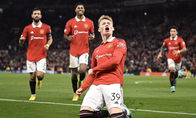 McTominay vào thay Casemiro ở phút 81 và ghi bàn quyết định trận đấu. Ảnh: UEFA