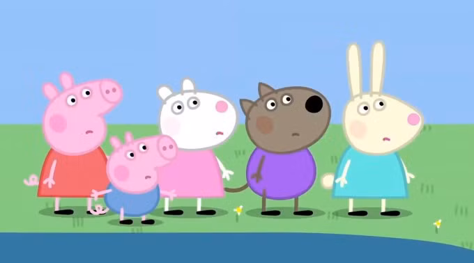 Hình ảnh trong phim hoạt hình Peppa Pig.