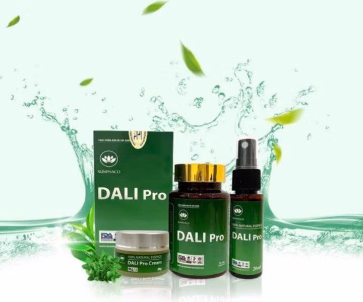 Kem bôi, dạng xịt và viên uống DALI Pro với công thức đột phá.