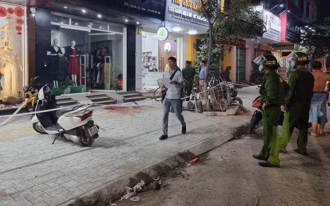Hiện trường nơi xảy ra vụ án mạng.