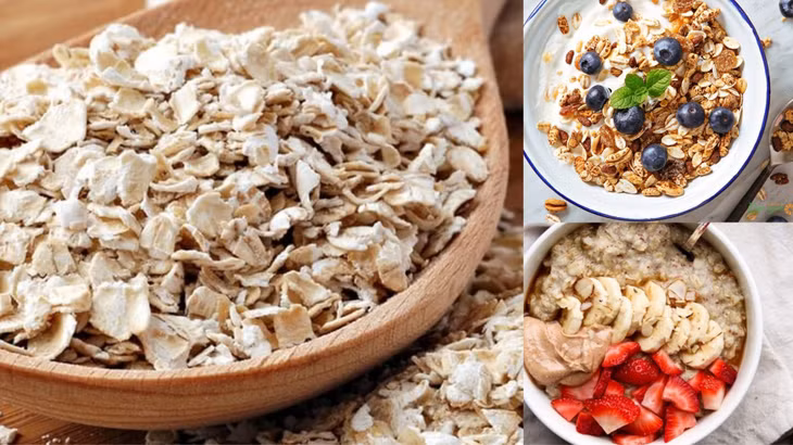 Yến mạch và trái cây là nguồn cung cấp protein cho một bữa sáng tuyệt vời (Ảnh đồ họa: Hàn Lâm)