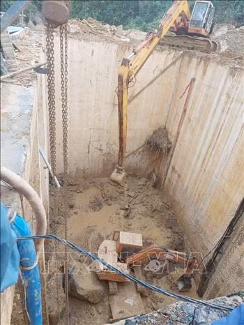 Hầm tua bin Tổ máy phát điện, Nhà máy thủy điện Kà Tinh 1, nơi kỹ sư Nguyễn Nhật Nam bị vùi lấp do sạt lở núi. Ảnh: TTXVN phát