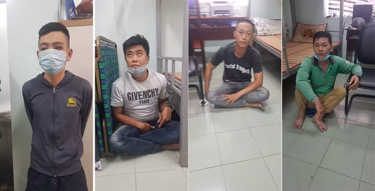 Các đối tượng bị bắt giữ.