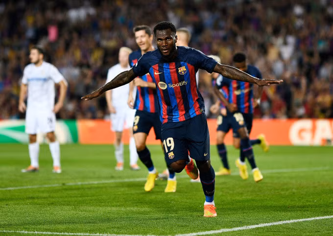 Barca trong trận thắng duy nhất ở Champions League mùa này, trước Viktoria Plzen trên Camp Nou tối 7/9/2022. Ảnh: Reuters