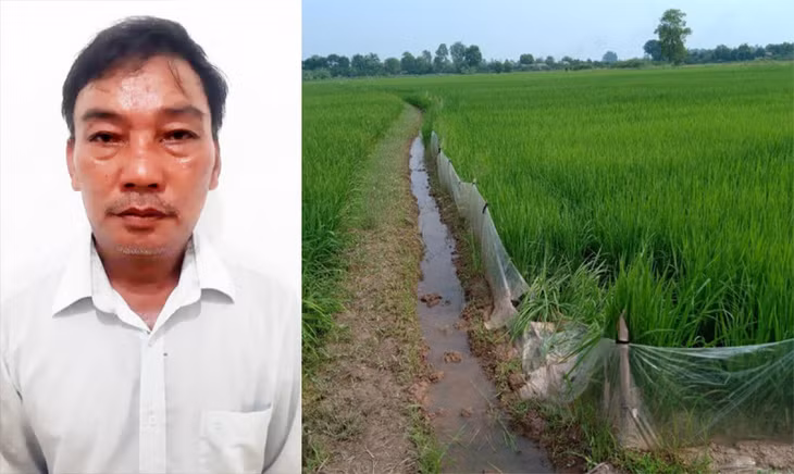 Trần Văn Cần và hiện trường vụ án.