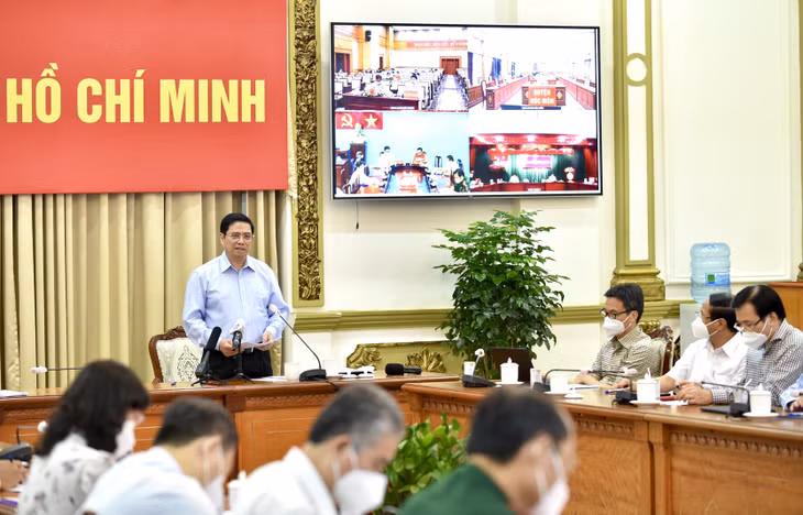 Thủ tướng Phạm Minh Chính: Việc tăng cường giãn cách và các biện pháp phòng chống dịch từ ngày 23/8 đã có nhiều tín hiệu tích cực. Ảnh: VGP/Nhật Bắc Thủ tướng Phạm Minh Chính: Việc tăng cường giãn cách và các biện pháp phòng chống dịch từ ngày 23/8 đã có nhiều tín hiệu tích cực. Ảnh: VGP/Nhật Bắc