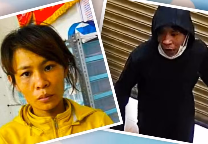 Hai đối tượng thời điểm bị Công an quận Tân Bình bắt giữ.