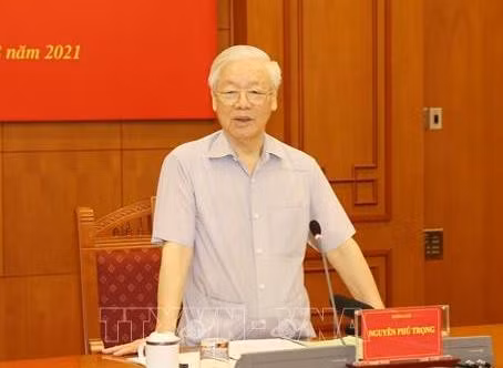 Tổng Bí thư Nguyễn Phú Trọng yêu cầu, BCĐ phải chỉ đạo tất cả các cấp, ngành đồng bộ, không làm thay. Ảnh: TTXVN