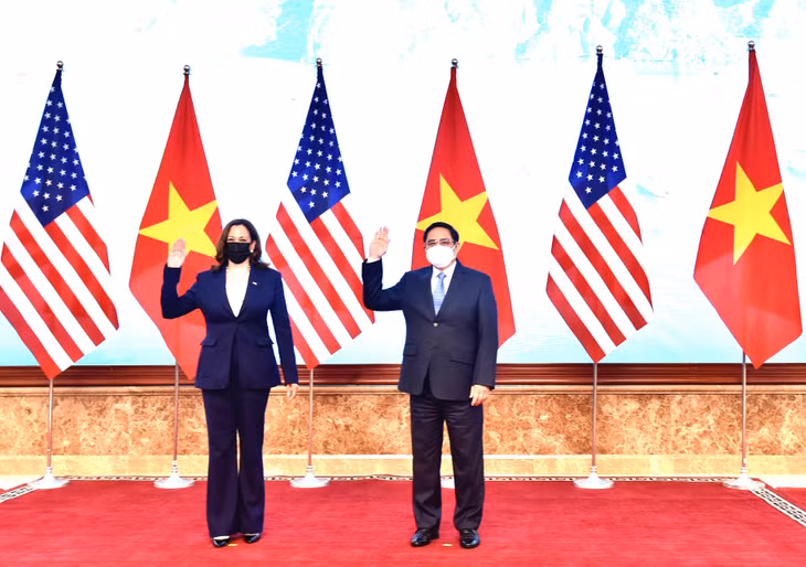 Thủ tướng Phạm Minh Chính và Phó Tổng thống Hoa Kỳ Kamala Harris. Thủ tướng Phạm Minh Chính và Phó Tổng thống Hoa Kỳ Kamala Harris.
