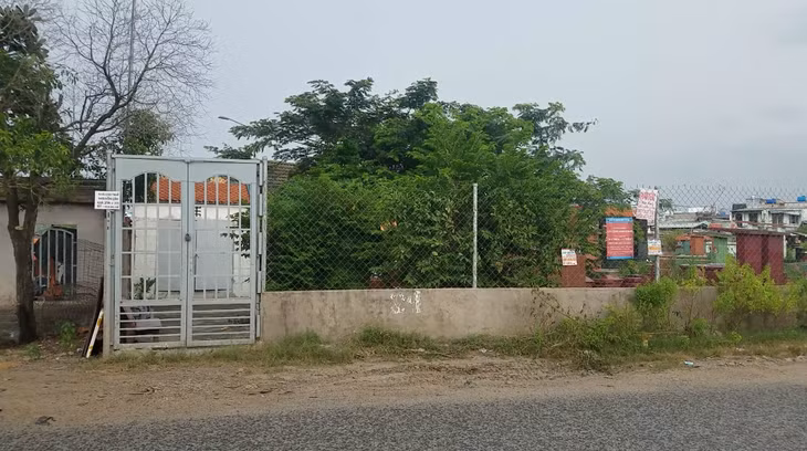 Lùm cây bên trong khu nghĩa trang nơi người dân phát hiện thi thể người đàn ông. ẢNH: TRẦN KHA