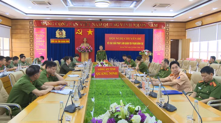 Lãnh đạo Công an tỉnh tổ chức hội nghị trực tuyến với công an các địa phương về các giải pháp làm giảm tội phạm hình sự năm 2021.