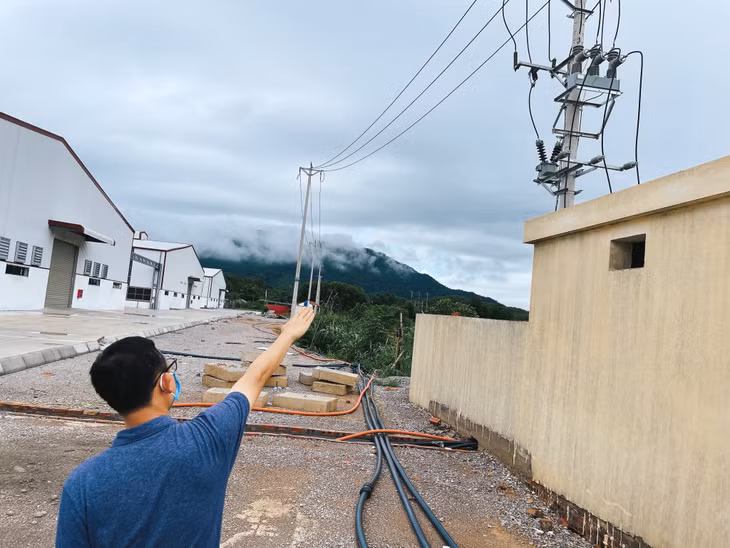 Hệ thống đường điện đấu nối máy biến áp 3.000 kVA của Công ty CP Sàn ANZ.