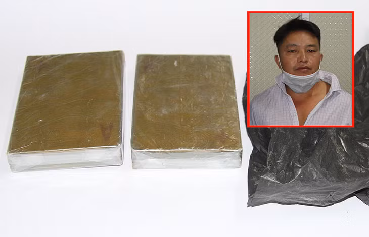 Đối tượng và tang vật thu giữ.