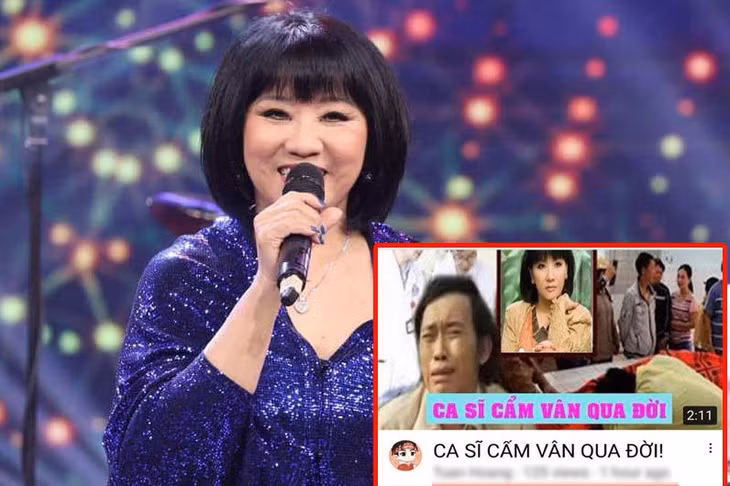 Nhiều khán giả bức xúc khi kênh YouTube đăng tải thông tin sai sự thật về ca sĩ Cẩm Vân. ẢNH: FBNV