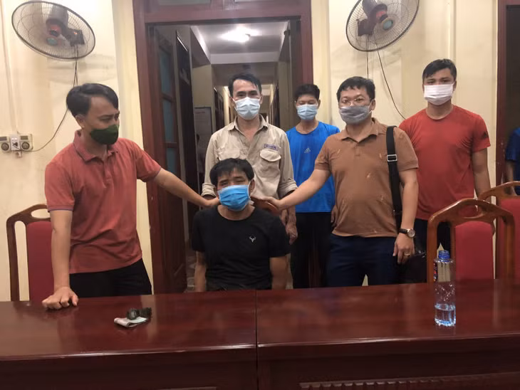 Đối tượng Triệu Văn Tài tại Cơ quan Công an.