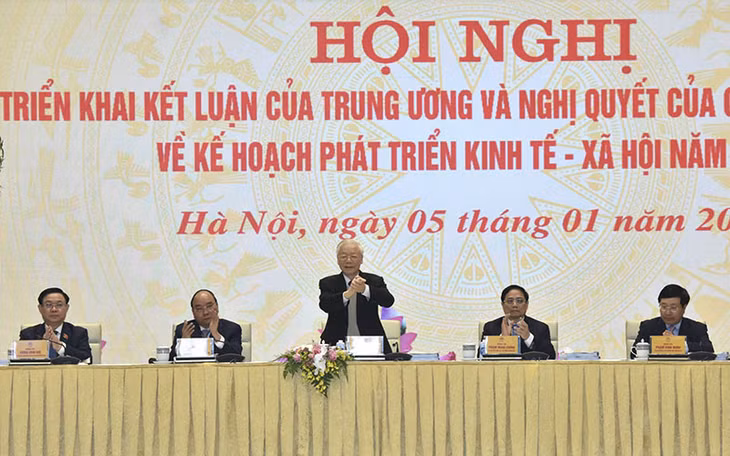 Tổng Bí thư Nguyễn Phú Trọng dự và chỉ đạo Hội nghị trực tuyến của Chính phủ với các địa phương tổng kết công tác năm 2021, triển khai nhiệm vụ, giải pháp chủ yếu năm 2022.