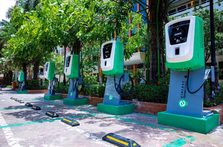 Những trạm sạc cho xe điện của VinFast.