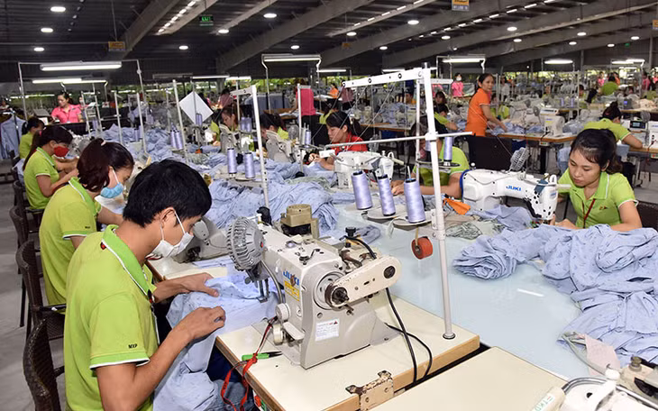 Sản xuất hàng xuất khẩu tại Công ty cổ phần Sản xuất hàng thể thao MXP (Khu công nghiệp Nguyễn Đức Cảnh, tỉnh Thái Bình).
