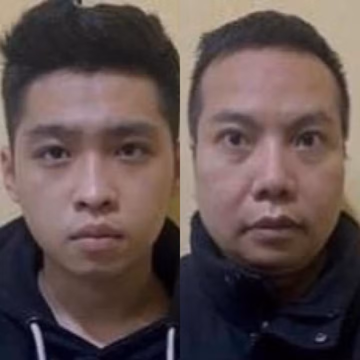 Quân và Kiên. Ảnh: Công an Hà Nội.