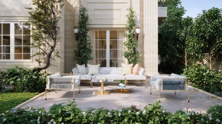 Ngoài ô cửa sổ là những khu vườn độc bản trong mơ tại The Sapphire Mansions