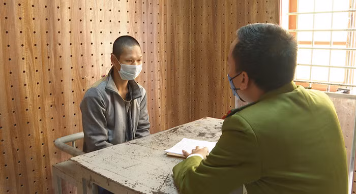 Nguyễn Văn Thái tại Cơ quan Công an.