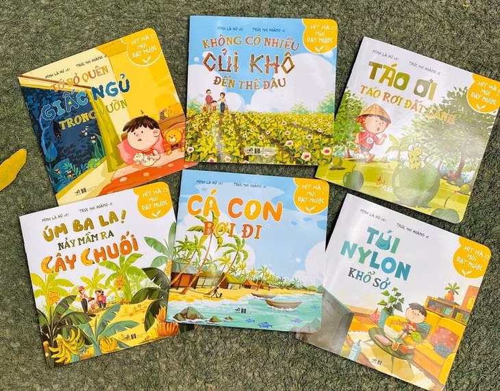 Bộ sách tranh Hít hà mùi đất nước. Ảnh: Nhã Nam.