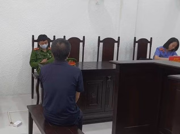 Bị cáo Kỳ tại phiên toà.