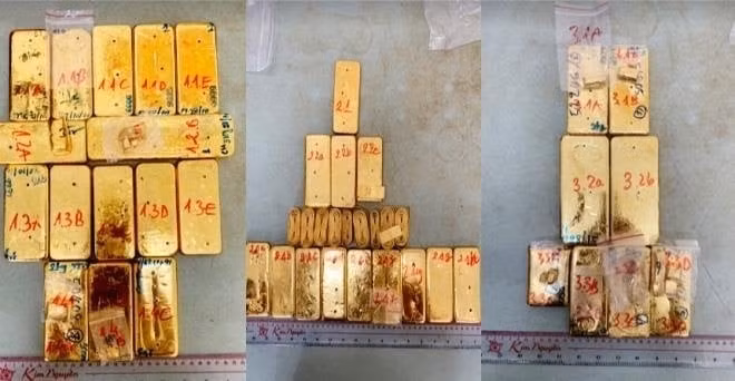 Số vàng trong vụ buôn lậu.