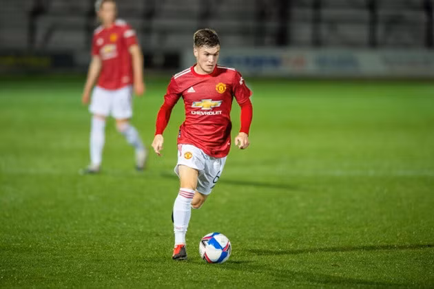McCann trong màu áo đội trẻ Man United.