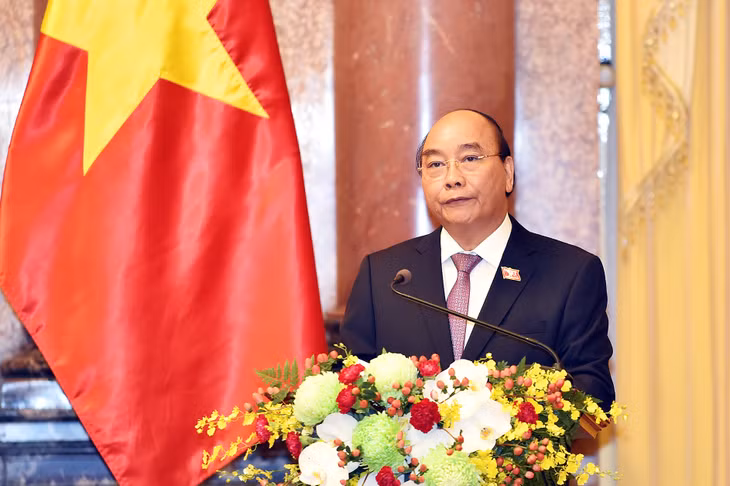 Chủ tịch nước Nguyễn Xuân Phúc: “Chỉ có tinh thần đoàn kết, quyết tâm mới thành công". Ảnh: VGP/Nhật Bắc Chủ tịch nước Nguyễn Xuân Phúc: “Chỉ có tinh thần đoàn kết, quyết tâm mới thành công". Ảnh: VGP/Nhật Bắc