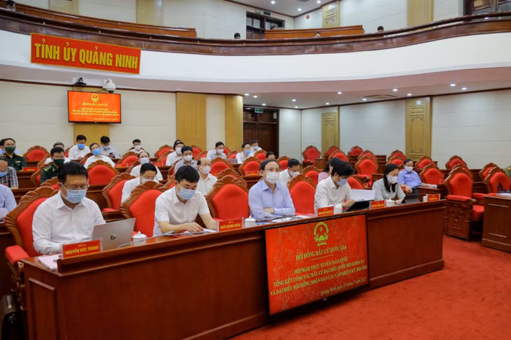 Quang cảnh hội nghị tại điểm cầu tỉnh Quảng Ninh.
