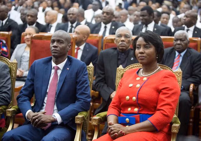 Tổng thống Jovenel Moise và phu nhân trong một bức ảnh cũ (Ảnh: Getty).