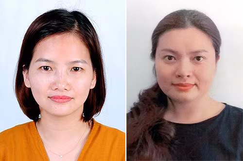 Vũ Thị Thùy Dương và Nguyễn Hoàng Giang.